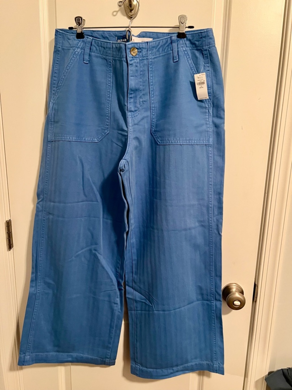 Old Navy Blue High-Rise Baggy Wide Leg Pants - Picture 2 of 9